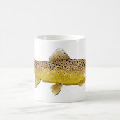 ブラウン・トラウトのマグ コーヒーマグカップ (中央)