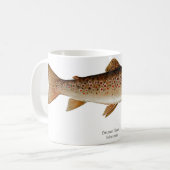 ブラウン・トラウトの魚のコーヒー・マグ コーヒーマグカップ (正面左)