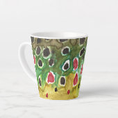 ブラウン·トラウト·フライ·フィッシング カフェラテマグ (左アングル)