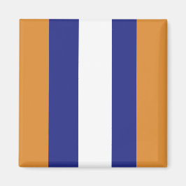 ブラウン、ネイビーブルー、ホワイトのストライプ マグネット