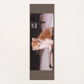 ブラウン「ネコパパ」オレンジキッテン ヨガマット (正面)