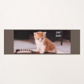 ブラウン「ネコパパ」オレンジキッテン ヨガマット (正面(横))