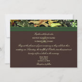 ブラウン&ハンターグリーン迷彩柄結婚式招待状 招待状 (裏面)