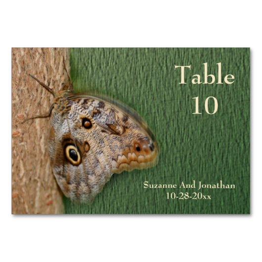 ブラウン・バタフライ結婚自然 テーブルナンバー (正面)