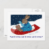 ブラウン・バニー・オン・スレル シーズンポストカード (正面/裏面)