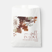 ブラウン バーガンディー 秋の恋 花のブライダルシャワー フェイバーバッグ (正面)