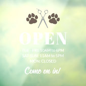 ブラウン・パーズ・シザーズ オープンアワーズ ドッグ・グルーミング ウィンドウサイン (シート3)