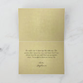 ブラウン/パーソナライズされた金ゴールドハッピーバースデー男らし カード (内部)