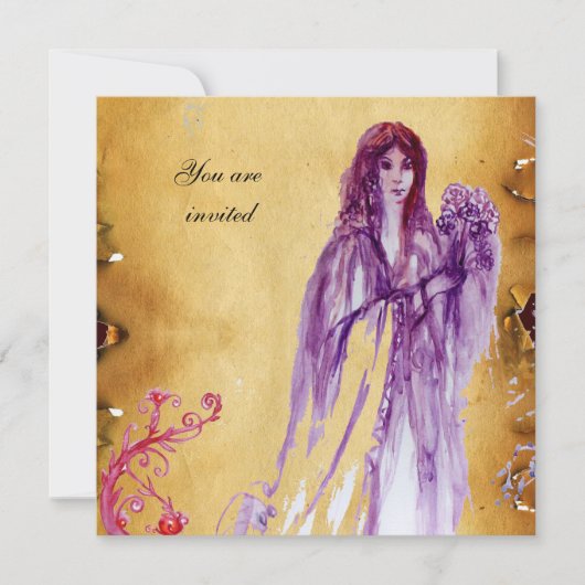 ブラウン・パーチメント・ギニー女王 招待状 (正面)