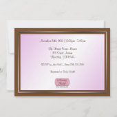 ブラウン&パープルバタフライベビーシャワー招待状 招待状 (裏面)