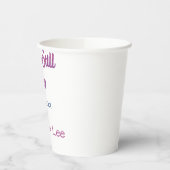 ブラウン ピンク 名前 日付 年 ボホ レトロ サ 紙コップ (左)