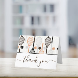 ブラウン＆ピーチ テニスラケット ボール コーチ 感謝