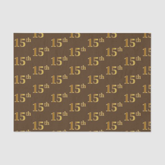 ブラウン、フェイク金ゴールド15日（15日）イベント 薄葉紙 (正面)