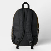 ブラウン&ブラック幾何学的プリントカットソーBackpack プリントバックパック (裏面)