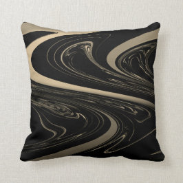 ブラウン&ブラック抽象芸術装飾用クッション クッション