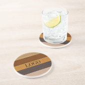 ブラウン&ブラッドウッドストライプズ コースター (側面)