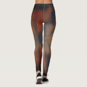 ブラウン、ブルーの抽象芸術レギンス レギンス (裏面)