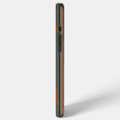 ブラウン ブルー ソフト スクエア iPhoneケース (左側面)