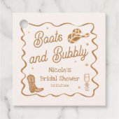 ブラウン ブーツ アンド バブル ブライズシャワー フェイバータグ (正面)