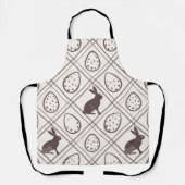 ブラウン・プレイド・イースター エプロン (正面)