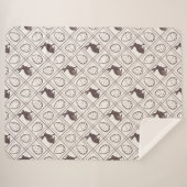 ブラウン・プレイド・イースター シェルパブランケット (正面(横))