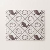 ブラウン・プレイド・イースター ジグソーパズル (横)