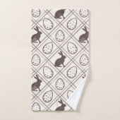 ブラウン・プレイド・イースター バスタオルセット (ハンドタオル)