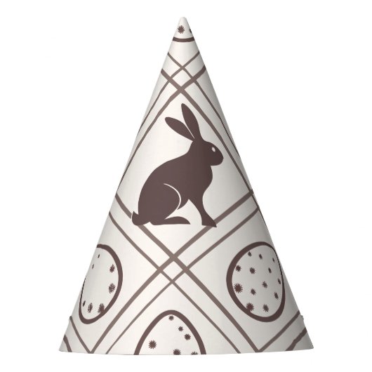ブラウン・プレイド・イースター パーティーハット (正面)