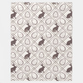 ブラウン・プレイド・イースター フリースブランケット (正面)