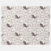 ブラウン・プレイド・イースター フリースブランケット (正面(横))