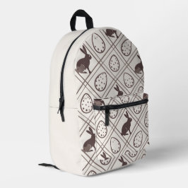 ブラウン・プレイド・イースター プリントバックパック