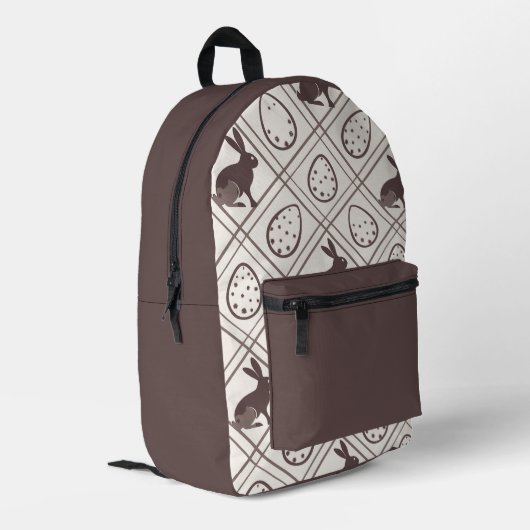 ブラウン・プレイド・イースター プリントバックパック (裏面左端)