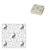 ブラウン・プレイド・イースター ラバースタンプ (押印)