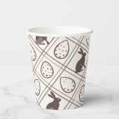 ブラウン・プレイド・イースター 紙コップ (裏面)