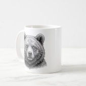 ブラウン ベア キューブ ブラック コーヒー マグ (正面左)