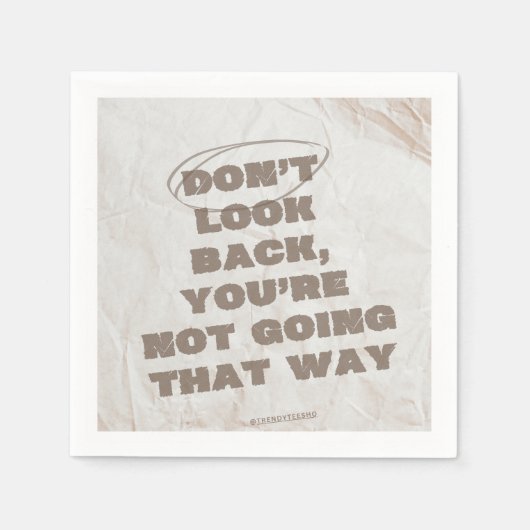 ブラウン&ベージュグランジ紙 スタンダードカクテルナプキン (正面)