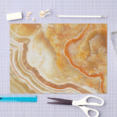 ブラウン&ベージュマーブルテクスチャプリント 薄葉紙 (クラフト)