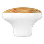 ブラウン&ベージュマーブルプリント セラミックノブ (側面)