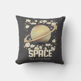 ブラウン ベージュ サターン 惑星 クッション