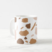 ブラウン+ベージュ+タンのテラゾー コーヒーマグカップ (正面左)