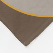 ブラウン、ベージュ、タン&金ゴールド抽象芸術アーチパターン フリースブランケット (角)