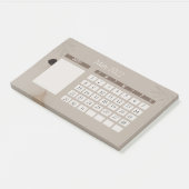 ブラウン・ベージュ・ミニマリスト・カレンダー ポストイット (アングル)