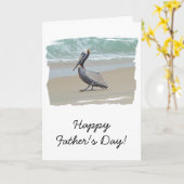 ブラウン・ペリカンの父の日 カード (黄色い花)