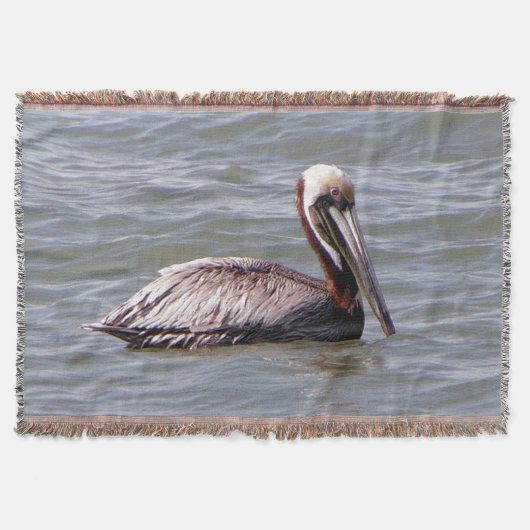 ブラウン・ペリカン投げ毛布 スローブランケット (正面)