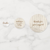 ブラウン&ホワイトアンティークヴィンテージゴルフクラブ コンフェッティ (裏面)