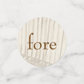 ブラウン&ホワイトアンティークヴィンテージゴルフクラブ コンフェッティ (スモール正面)