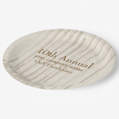 ブラウン&ホワイトアンティークヴィンテージゴルフクラブ ペーパープレート (アングル)