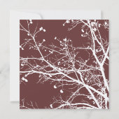 ブラウン&ホワイトウィンターツリー結婚式招待状 招待状 (裏面)