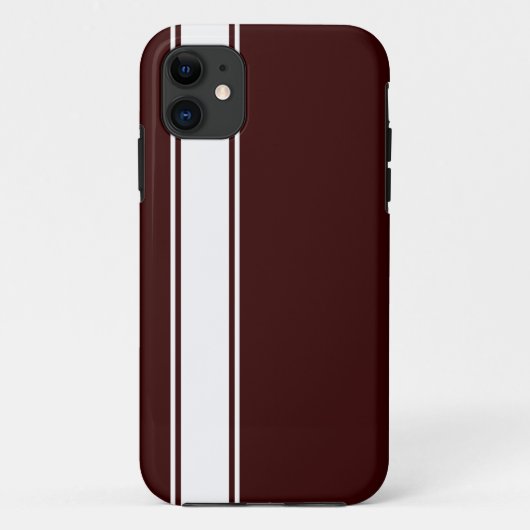 ブラウン&ホワイトチームジャージストライプiPhone 5s ケース Case-Mate iPhoneケース (裏面)