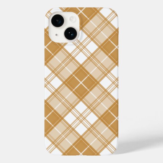ブラウン ホワイト タータンチェック yxm0uat9 Case-Mate iPhoneケース (裏面)